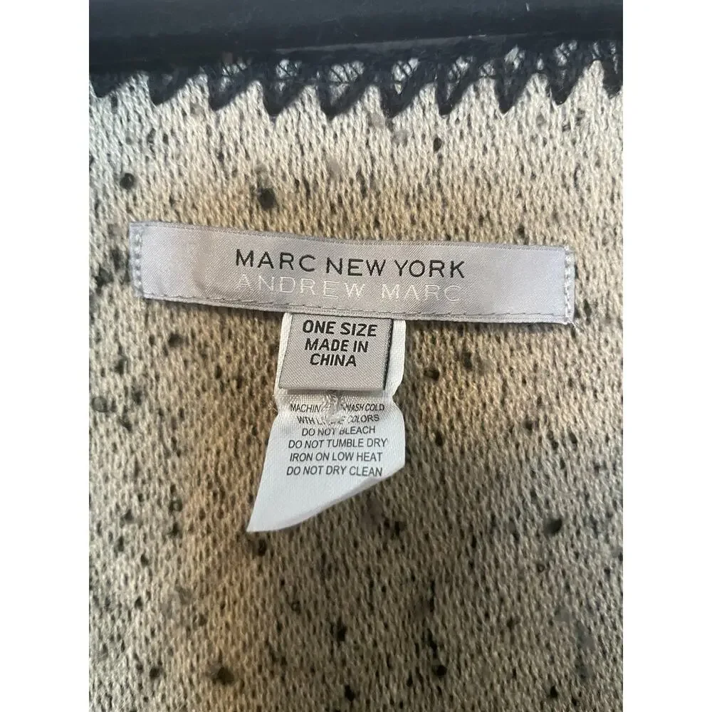Marc New York Women’s Cheetah Striped Printed Poncho Shawl Wrap One Size